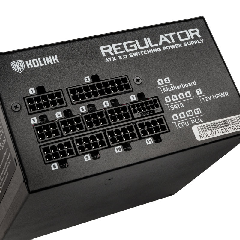 Kolink REGULATOR 750W Modular 80+ Gold PSU Power Supply Gen 5. ATX 3.0
