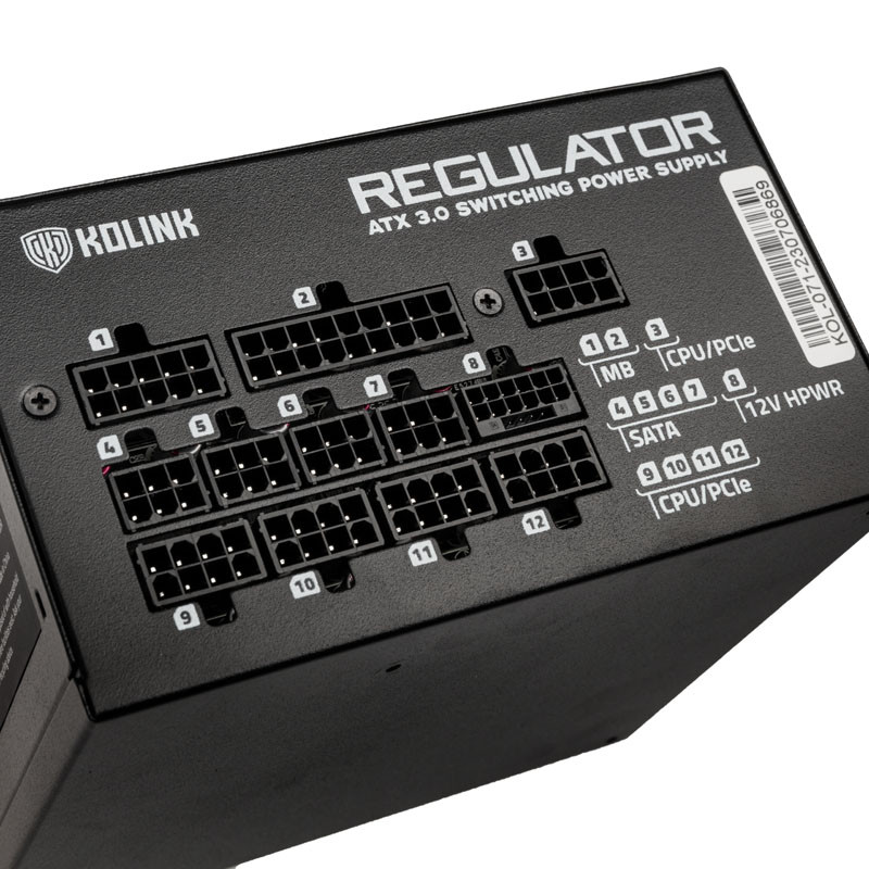 Kolink REGULATOR 1200W Modular 80+ Gold PSU Power Supply Gen 5. ATX 3.0