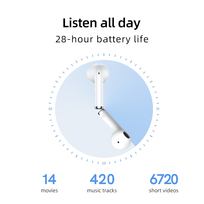 QCY T29 AilyBuds Lite TWS Black - ENC Semi Ear earbuds Bluetooth 5.3 22,5 hours earbud True Wireless