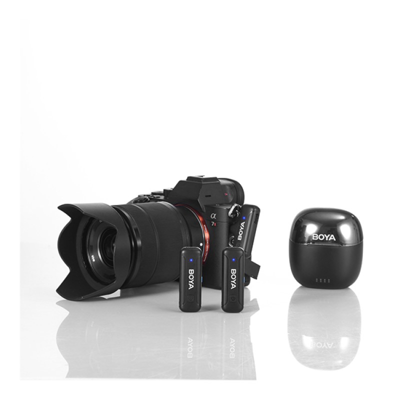 BOYA BY-WM3T-M2  2,4GHz Mobile wireless mic For Camera 3.5Jack (2 transmitters, two person vlog)