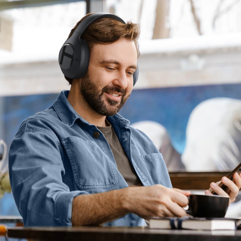 Haylou S35 ANC Blue BT Headphones - 60h 40mm dynamic drivers Dual Connection BT5.2 & 3.5mm
