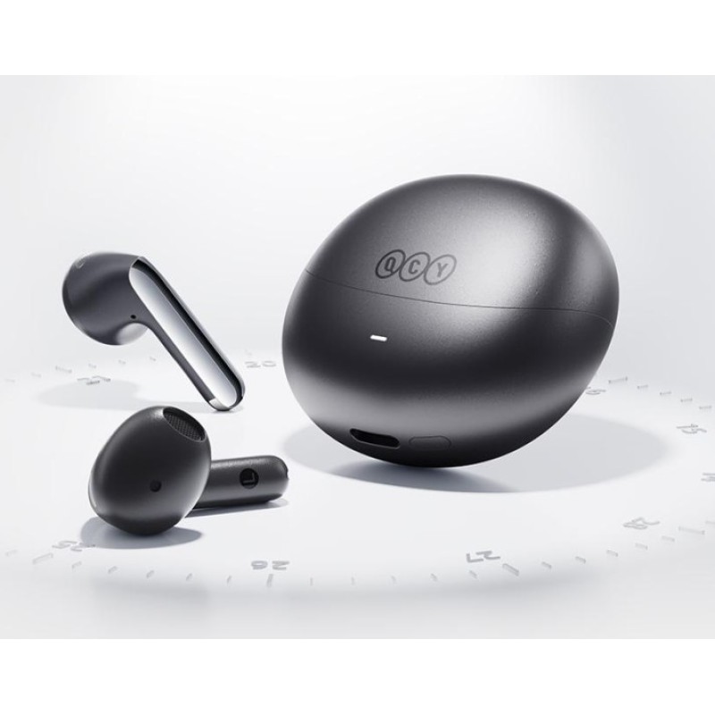 QCY AilyBuds Pro Semi-Ear ANC TWS Black 6 mic & A.I. Noise Cancel. LDAC Audio Ultra HD Multi-point