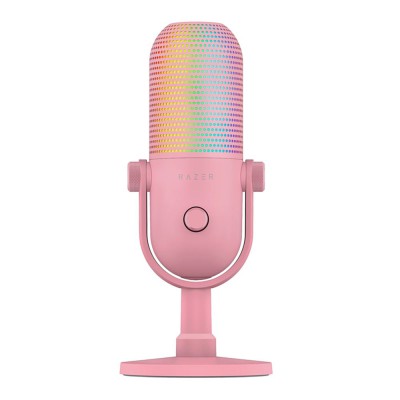 Razer SEIREN V3 CHROMA - QUARTZ - RGB USB Condenser Microphone - Gain Limiter - Build-in Shock Absor