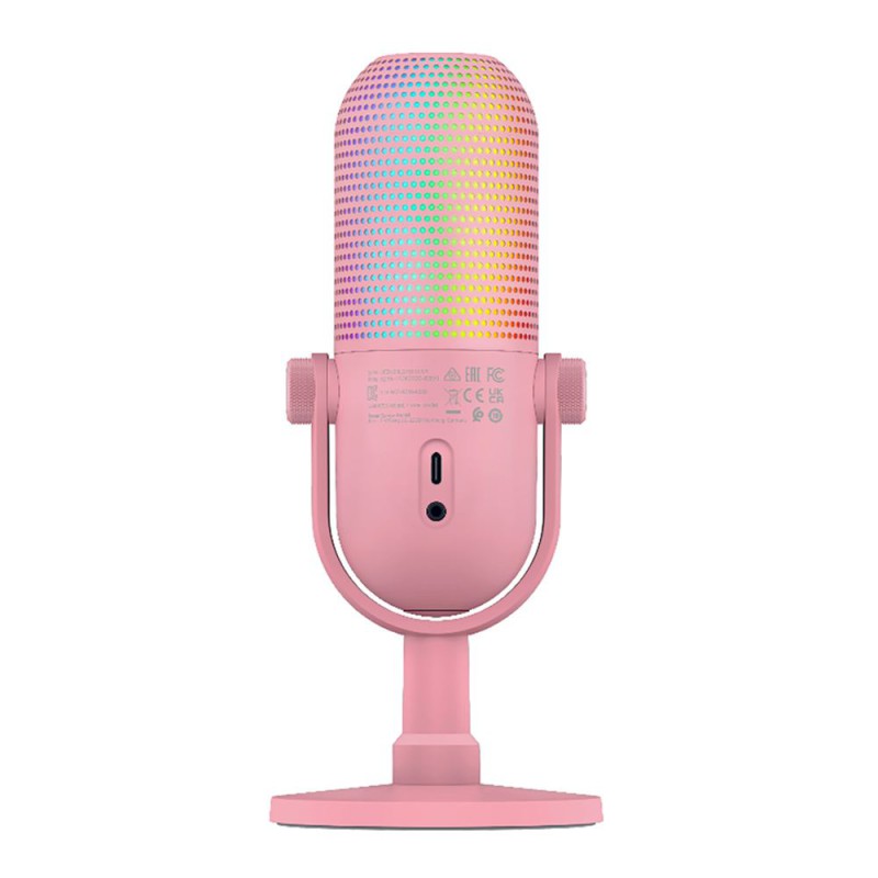Razer SEIREN V3 CHROMA - QUARTZ - RGB USB Condenser Microphone - Gain Limiter - Build-in Shock Absor