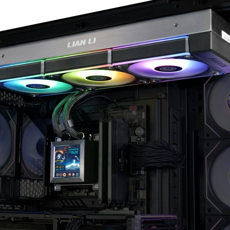 Lian Li HydroShift LCD 360 RGB fan Black  - AIO CPU Liquid Cooler  with ARGB Fans