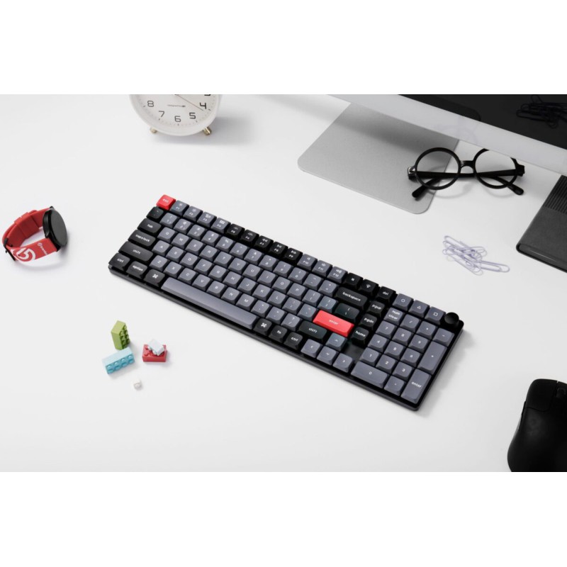 Keychron K17 Pro (K17P-H1) QMK/VIA Wireless Custom Mechanical Keyboard-Red Switch-Hot Swap-96% US