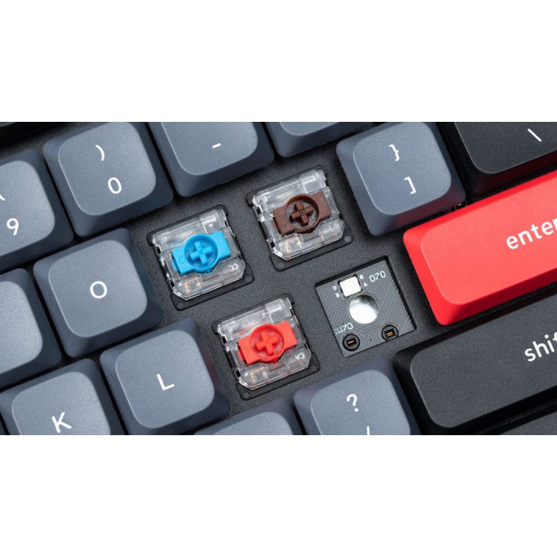 Keychron K17 Pro (K17P-H1) QMK/VIA Wireless Custom Mechanical Keyboard-Red Switch-Hot Swap-96% US