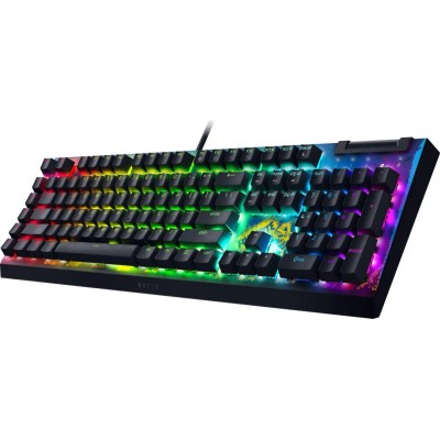 Razer BLACKWIDOW V4 X FORTNITE + SKIN - RGB Gaming Mechanical Keyboard - Macro Keys - Yellow Linear