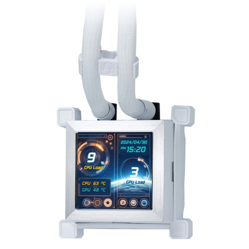Lian Li HydroShift LCD 360 RGB fan White - AIO CPU Liquid Cooler  with ARGB Fans