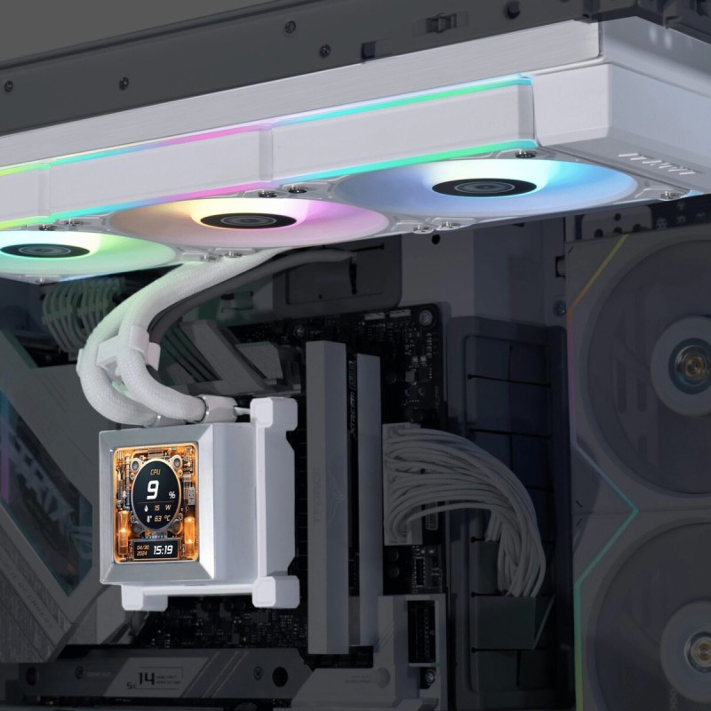 Lian Li HydroShift LCD 360 RGB fan White - AIO CPU Liquid Cooler  with ARGB Fans