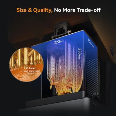 Creality Halot Mage S, 14k Ultradetailed Resin 3d Printer 223x126x230 LCD, Dynax Motion 150mm/s