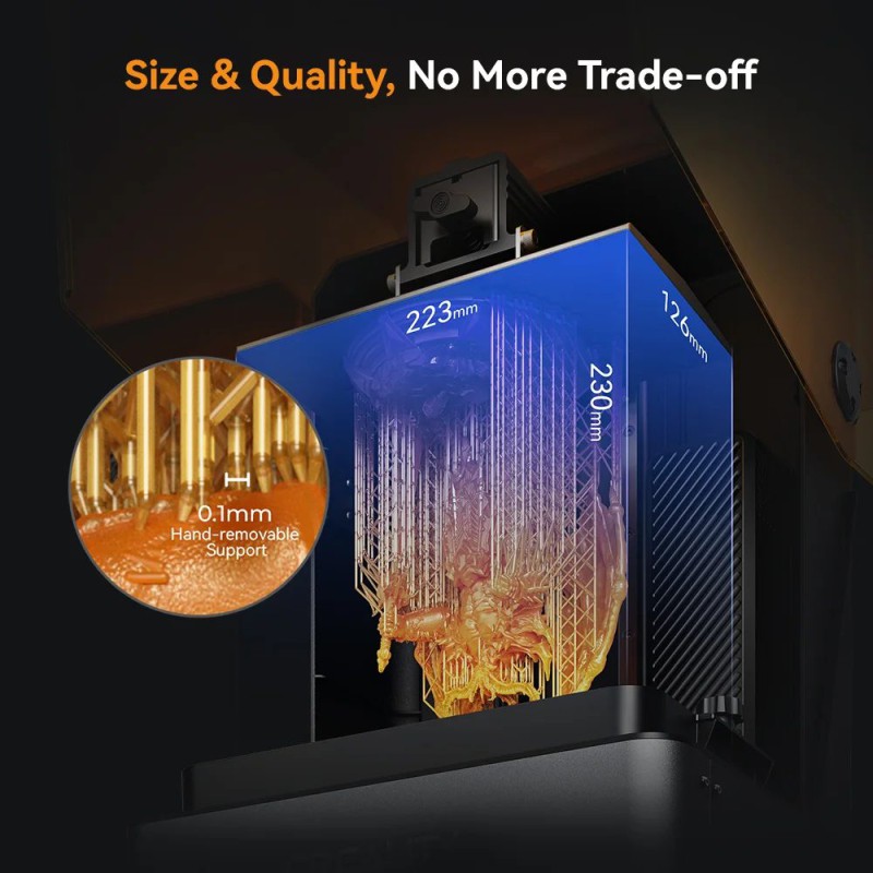 Creality Halot Mage S, 14k Ultradetailed Resin 3d Printer 223x126x230 LCD, Dynax Motion 150mm/s