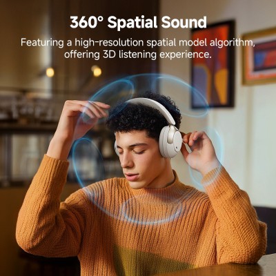 QCY H3 PRO Headset Black Hi-Res Audio V5.4 Bluetooth ANC LDAC/AAC/SBC Call Noise Canc. 40mm drive