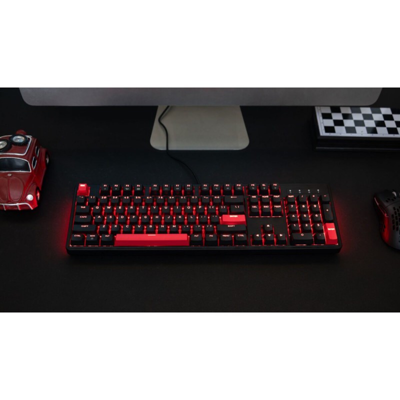 Lemokey X3 (X3-A1) QMK/VIA Wired Mechanical full Keyboard 100% Red Switch US Layout