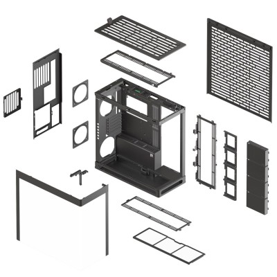 HAVN HS 420 black Premium Midi Tower Case - without vertical GPU support