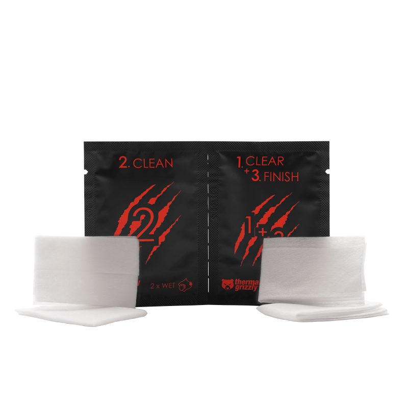 Thermal Grizzly TG Cleaning Wipes remove and degrease wipes