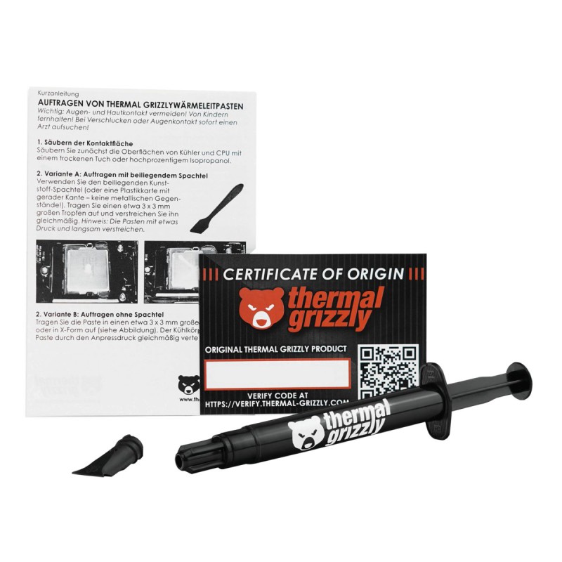 Thermal Grizzly TG Hydronaut  - 3,9 g / 1,5 ml Conductive High Performance Thermal Paste Air Water