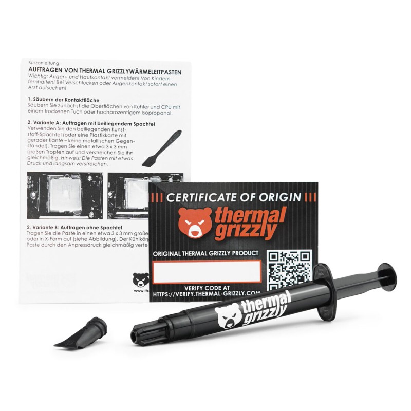 Thermal Grizzly TG Kryonaut  - 5,5 g / 1,5 ml Extremely High Performance Thermal Paste for Overclock