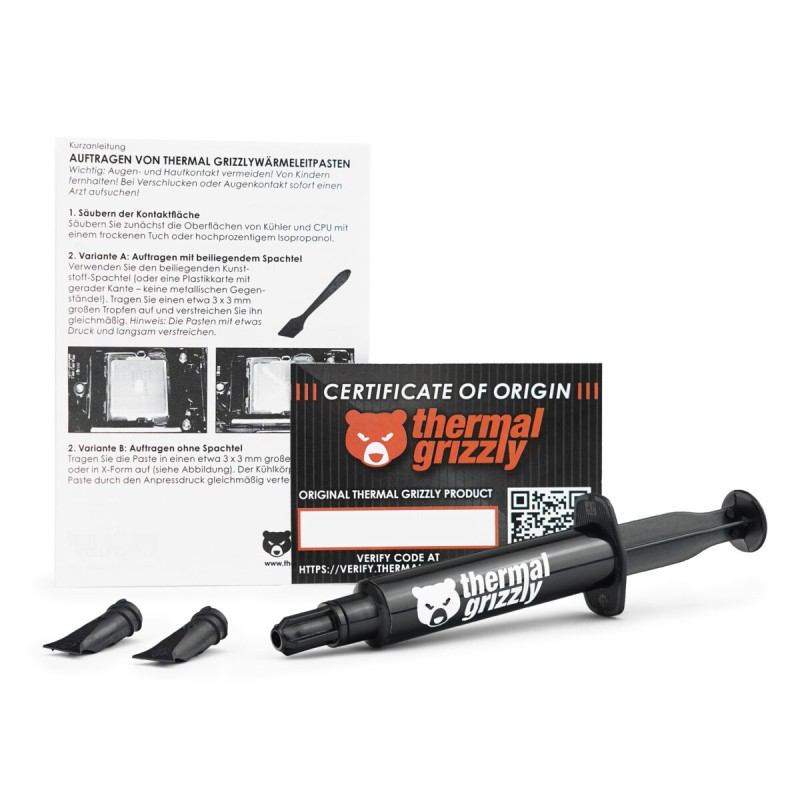 Thermal Grizzly TG Kryonaut  - 11,1 g / 3 ml Extremely High Performance Thermal Paste for Overclocki