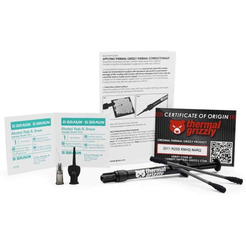 Thermal Grizzly TG Conductonaut - 1 g High Performance Liquid Metal Thermal Paste for Overclocking