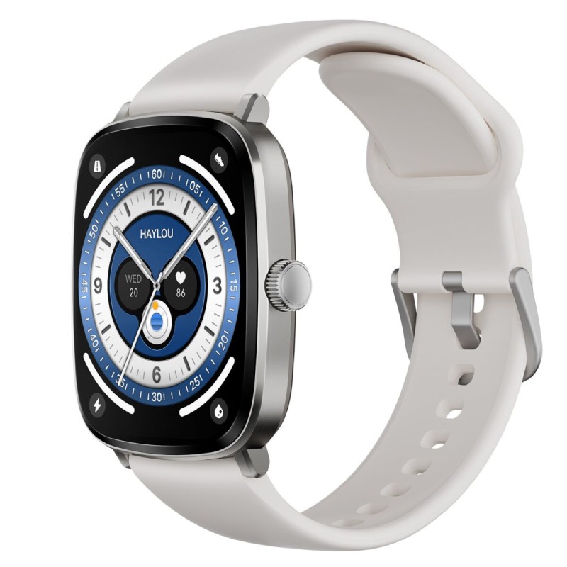 Haylou RS5 Silver - BT Call Smart Watch 2,01 AMOLED 410x502 2 Straps (Silicon & Woven) 100 faces IP6