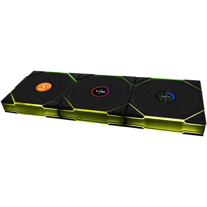 Lian Li UNI FAN TL-LCD Wireless 120 Black (3pcs & controller) Case Fan