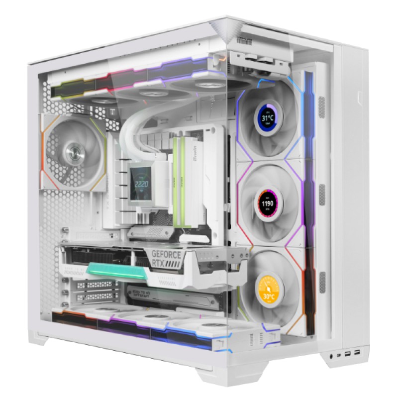 Lian Li UNI FAN TL-LCD Wireless Reverse 120 White (1pc) Case Fan