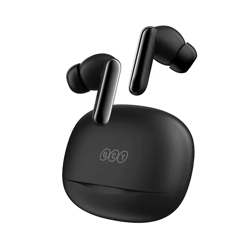 QCY Melobuds N50 ANC Black - 45db ANC TWS Semi-Ear Earbuds 6 mic ENC, IPX4 BT5.4
