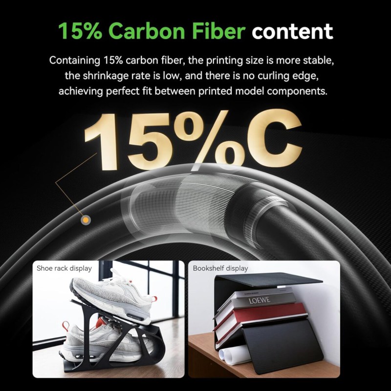 Creality PPA-CF black Carbonfiber Filament 1kg 1.75 (3301060020)