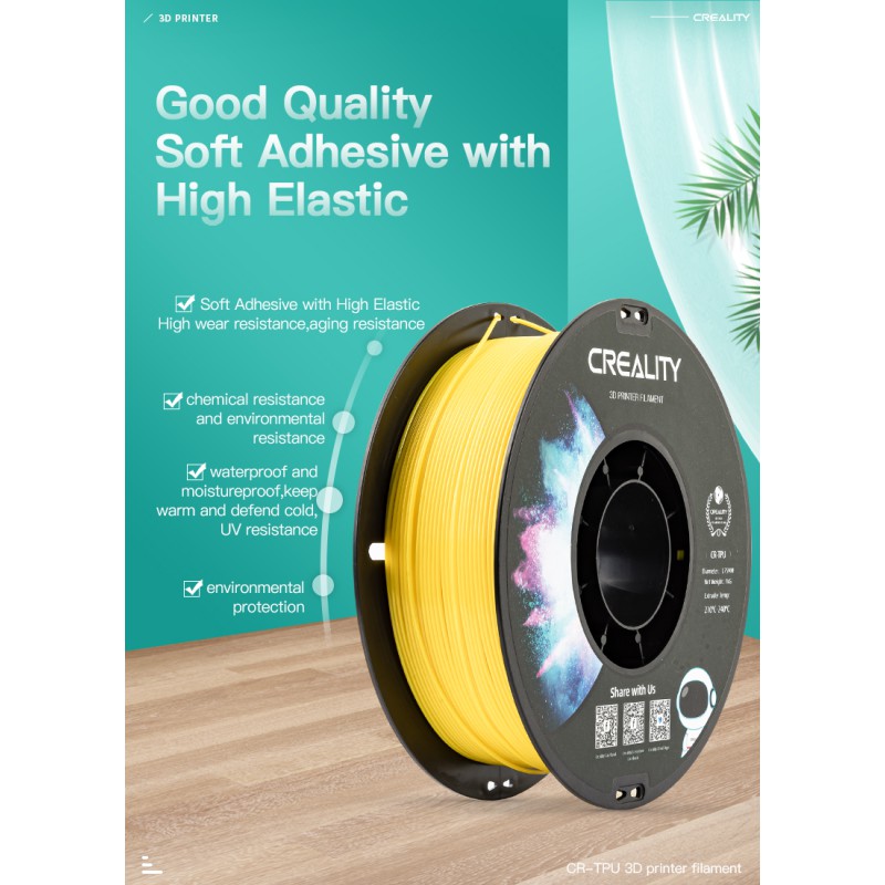 Creality HR-TPU Blue 3d Printer Soft Adhesive material Filament 1kg 1.75 (3301040039)