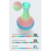Creality Hyper PLA  Rainbow Wild Blossom Short Grad.- Fast Printing Filament with CFS tag 1kg 1.75