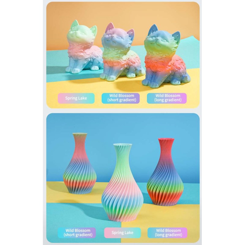 Creality Hyper PLA  Rainbow Wild Blossom Short Grad.- Fast Printing Filament with CFS tag 1kg 1.75