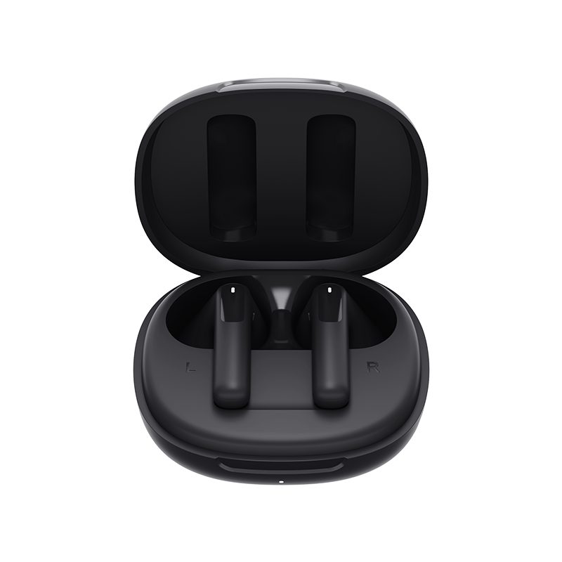 QCY AilyBuds E20 Black- Hybrid ANC Semi-Ear TWS earbuds 6mics 13mm dynamic driver IPX4 BT5.4 35h