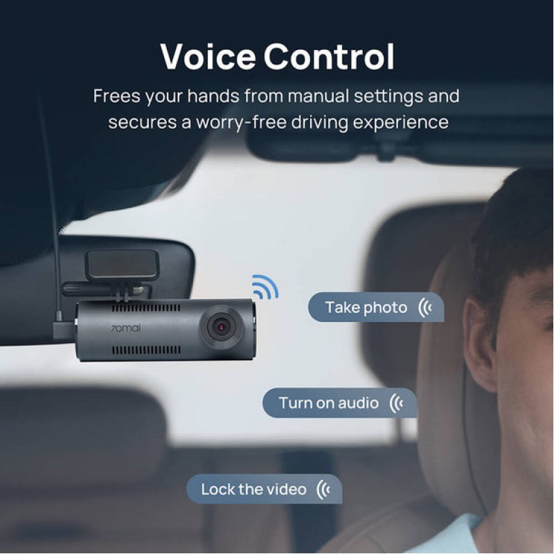 70mai M310 Dash Cam - 1296P, 300mAh Car Camera