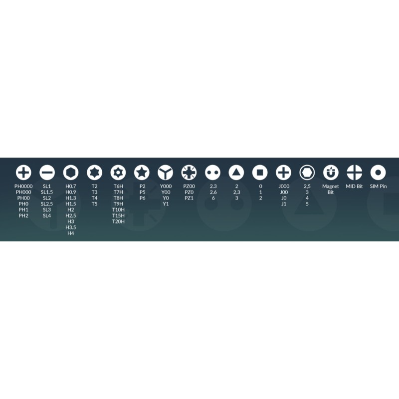 Arctic Precision Screwdriver Toolkit - Magnetic Bit Holder - 62 interchangeable magnetic bits
