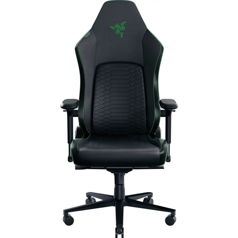 Razer ISKUR V2 Green - Leather Gaming Chair - Lumbar Support - Memory Foam Head Cushion