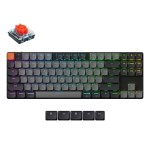 Keychron K1 V6 (K1X-B1) QMK Wireless Mechanical Keyboard Red Switch RGB 80% US Layout